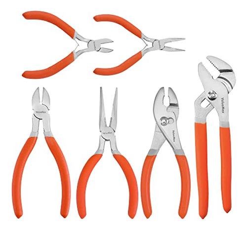 Valuemax 6-piece Pliers Set, Incluye 6 Inch Pulseras De Nari