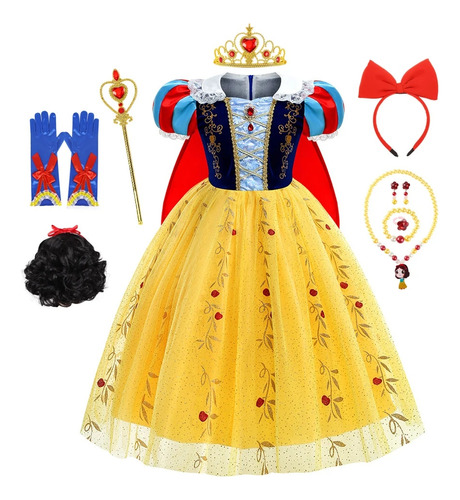 Disfraz De Princesa De Nieve Para Niñas Y Niños  Capa De Enc