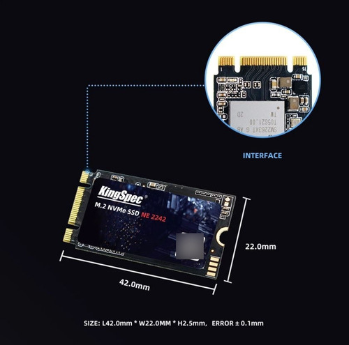 Ssd M.2 2242 X2 Nvme 1 Tera Ssd Kingspec Laptop Pc Mac 1tb