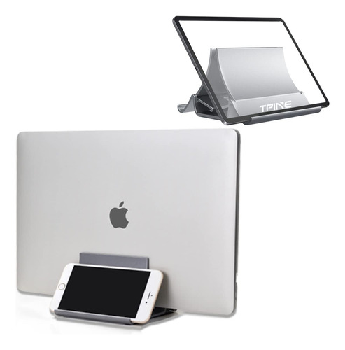 Soporte Vertical Para Portatil Laptop iPad Estante Gris