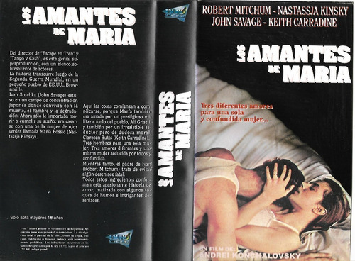 Los Amantes De Maria Vhs Nastassja Kinski John Savage