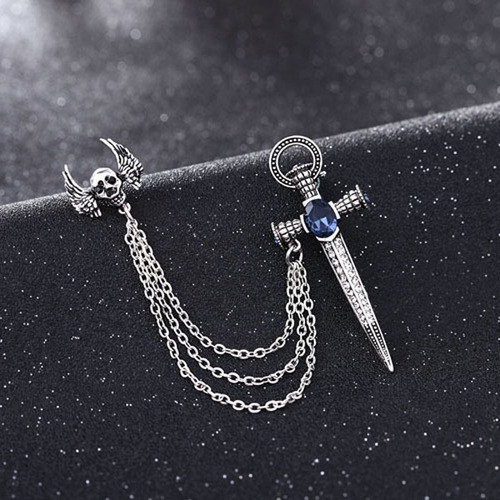 Pernos De Collar De Traje Para Hombre De Cadena De Broche De