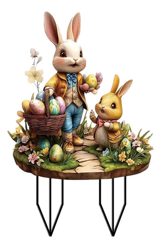Figura De Acrílico Decorativa De Conejo De Pascua, Estilo H