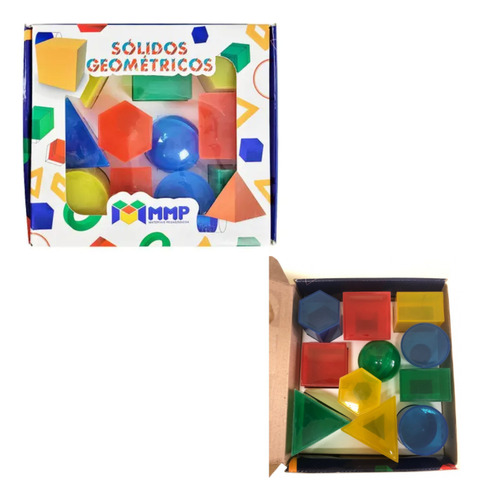 Sólidos Geométricos Em Plástico - Kit 11 Peças Coloridas | Pirâmides, Prismas, Cone, Cubo, Esfera | Material Didático Completo Com Manual E Videoaulas | Ideal Para Ensino De Geometria Em Sala De Aula