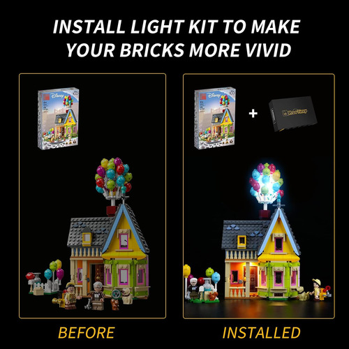 Kit De Luz Led Rorliny Para Lego-43217 Up House, Conjunto De