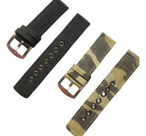 Malla Reloj Nato Camu Otan Doble Espesor 18-20-22-24mm Italy Camu Khaki -verde Militar 2.2 Cm