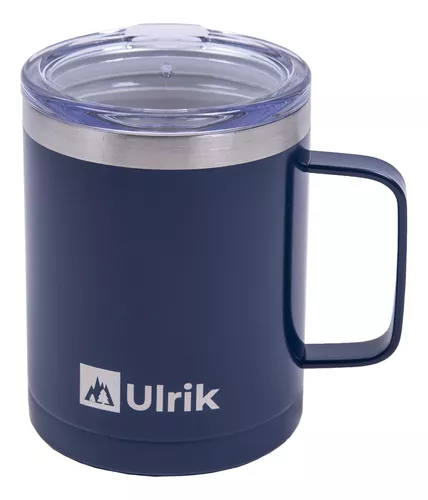 Taza Térmica Aislada Al Vacío Doble Pared Azul 350 Ml Ulrik