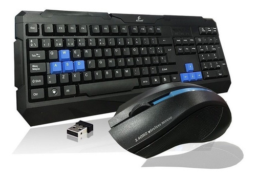 Imagen 1 de 5 de Teclado Y Mouse Inalámbrico Bluetooth Alfanumerico Español