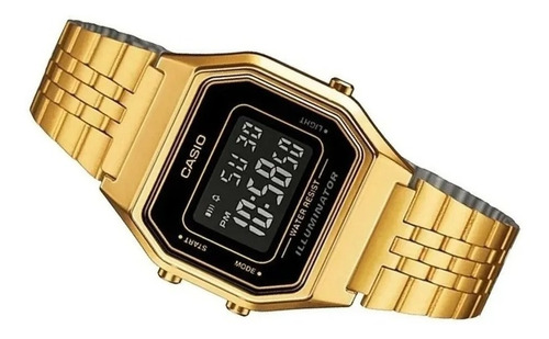 Relógio Casio Vintage Dourado La680wga-1bdf Original + Nf