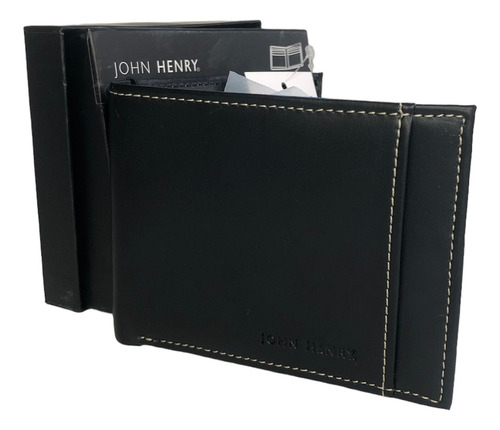 Billetera / Cartera Plegable - Negra - John Henry