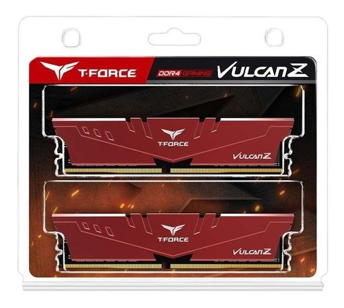 Memoria RAM T-Force Vulcan Z gamer color gris 32GB 2 Team Group TLZGD432G3200HC16CDC01