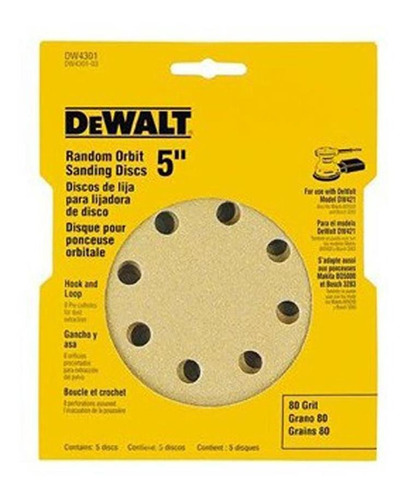 Disco De Lija Dewalt 5 PuLG Grano Surtido Dw4307