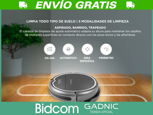 Aspiradora Robot Gadnic Inteligente App Trapeadora Trapea