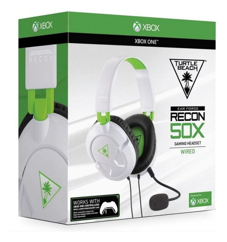 Fones de ouvido Gamer Turtle Beach Recon 50x branco/verde novo