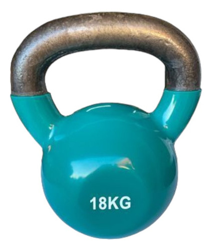 Kettlebell Vinilo 18 Kg Celeste