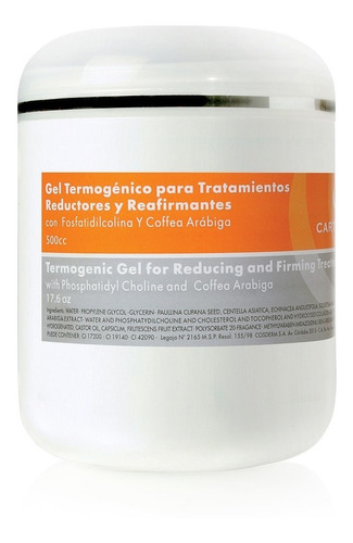 Gel Termo Reductor C/ Fosfatidilcolina Potente Quemador 500 Fragancia Na Tipos De Piel Todo Tipo