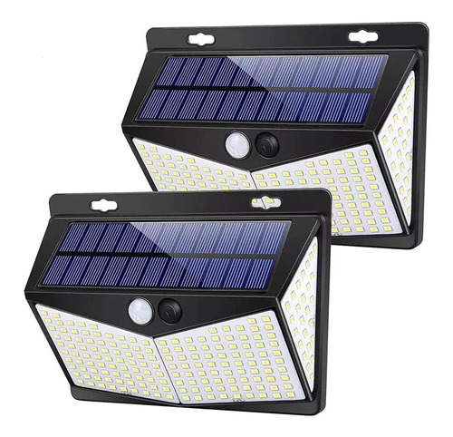 Lámpara Led Panel Solar Reflector Jardín Sensor D Movimiento