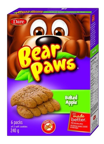 Galletas Dare Bear Paws 6 Unid 240gr