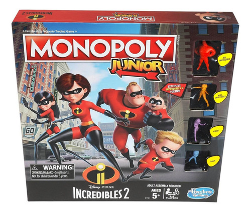 Monopoly Junior Game: /pixar Incredibles 2 Edition Mpy