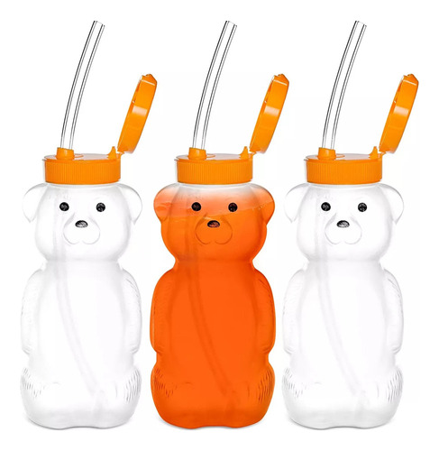 Copo De Bebê De 3 Unidades, Garrafas Em Forma De Urso Com