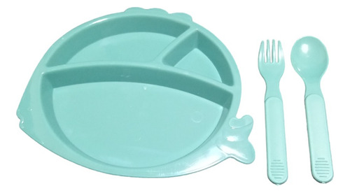 Set X3 Accesorios Plato Bebe Cubiertos Tenedor Cuchara 