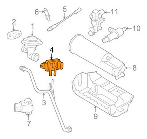 Sensor Retroalimentacion Presion Egr Para F-550 Super 1997
