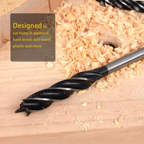 Broca Espiral P/ Madera 10mm Encastre Hexagonal Profesional