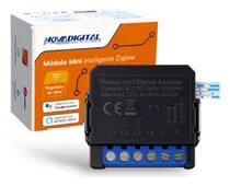 Comprar Interruptor Zigbee 4 Canais Mini Módulo Relé Automação Tuya