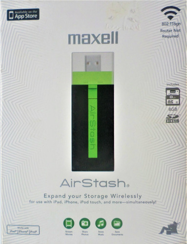 Air Stash Maxell Comparta Informacion Inalámbrica Donde Sea