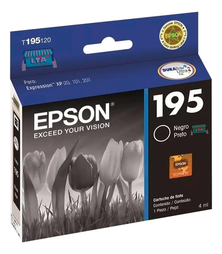 Cartucho Tinta Negra Original Para Impresora Epson Xp-201