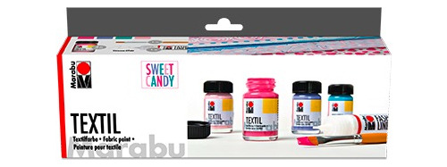 Pintura Textil - Sweet Candy, Set 4u. X 15 Ml Marabu
