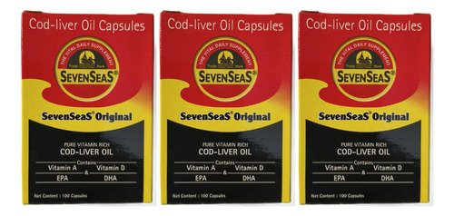 Aceite De Hígado De Bacalao Seven Seas, 300 Cápsulas