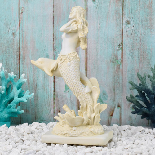 Smermaid Statue Resin Figurine Mapeop Ornament Escultura
