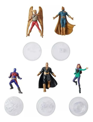 Set 5 Bonecos Dc Adão Negro Justice Society 3084 Black Adam