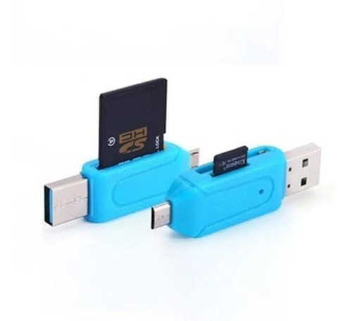 Imagen 4 de 10 de Lector Memoria Tarjeta Sd Y Micro Sd Otg Micro Usb / Usb