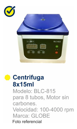 Centrifuga 8 Puestos Blc-815 Globe