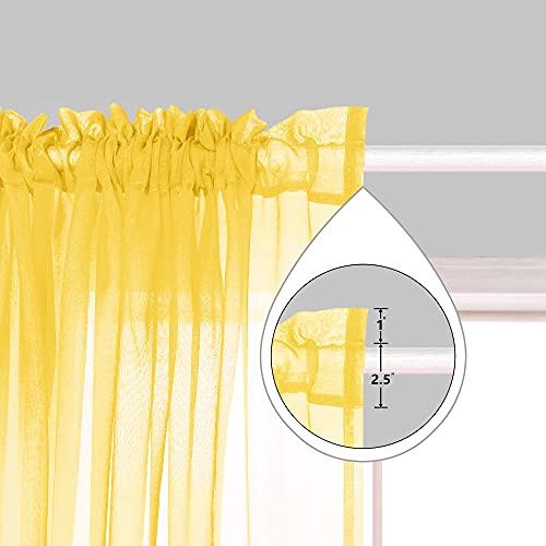 Cortinas Cocina Amarillo Limón Y Gris, Ventana Baño 107 X 11