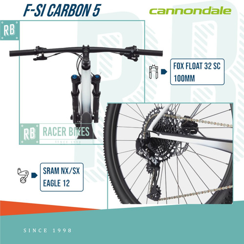 Imagen 3 de 10 de Bicicleta Cannondale F-si Carbon 5 Monoplato 12v Sram