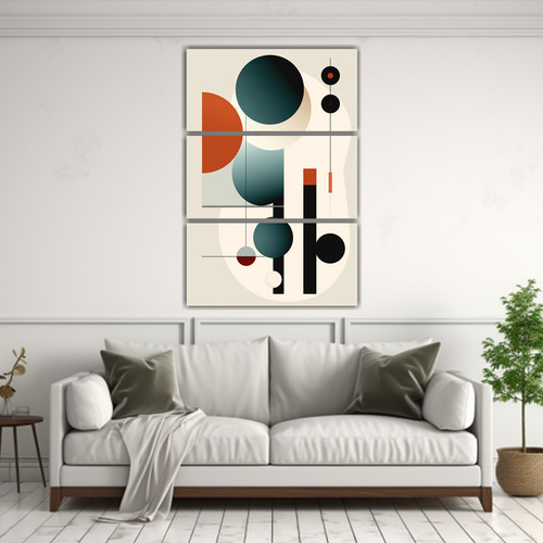 60x90cm Cuadro Abstracto: Luz Y Belleza En Líneas Rectas, T