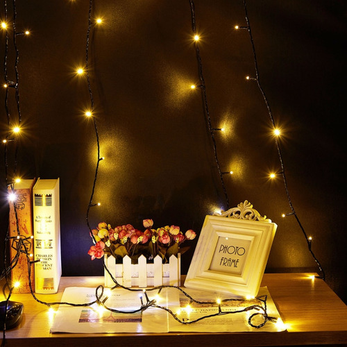 Kit Com 16 Cordão 100 Leds 10m Com Strobo Prova D'água Natal