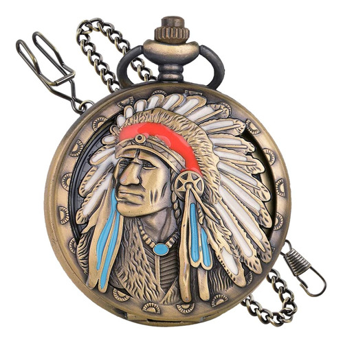 Tiong Grabado Antiguo Indio Indio Patron Cuarzo Reloj De Bol