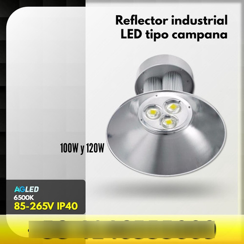 Reflector Led Ind 100w Campana Ip40 85-265v