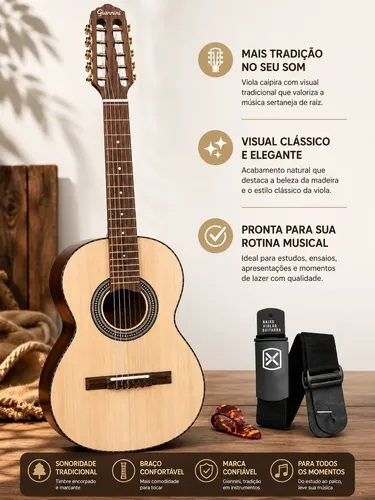 Viola Caipira Giannini Raiz Pantanal Vs8h Ng | MercadoLivre