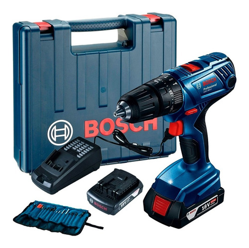 Taladro Percutor Bosch Gsb 180 Li 54 Nm+ Juego De Accesorios