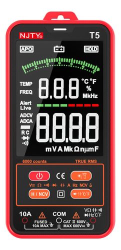 Multímetro Digital Nuty T5 6000 Counts True Rms