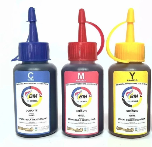 Imagem 1 de 1 de Tinta L355 L365 L375 L385 L395 Bm Chemical Kit 3 Cores 300ml