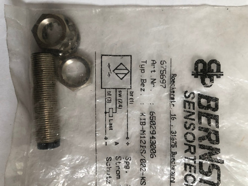 Sensor Inductivo Bernstein Sensortechnik 6502943006