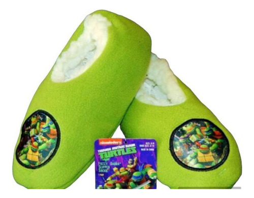 Pantuflas Medias Antideslizantes Tortugas Ninja Para Niñas