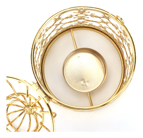Faroles De Vela En Forma De Jaula Galvanizada Oro Retro