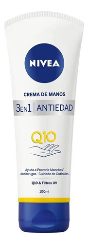  Crema anti-manchas para manos Nivea Q10 Crema para Manos- Cuidado Antiedad en tubo 100mL